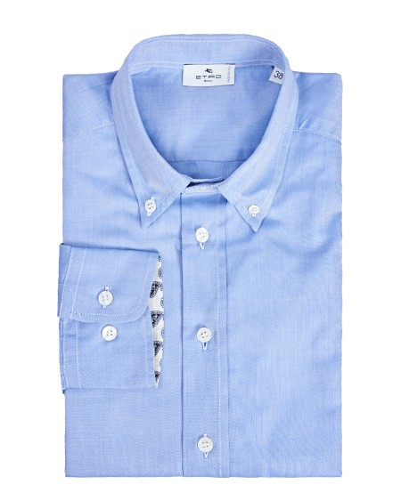 Shop ETRO  Camicia: Etro camicia in cotone.
Regular fit.
Bottoni scuri a contrasto.
Logo, Pegaso, sul davanti.
Colletto button down.
Composizione: 100% cotone.
Made in Italy.. 16365 8784-0200